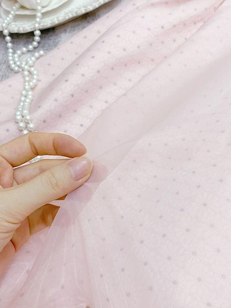 AIIZIE RHINESTONE ROSE APPLIQUE MINI DRESS IN PINK - product image