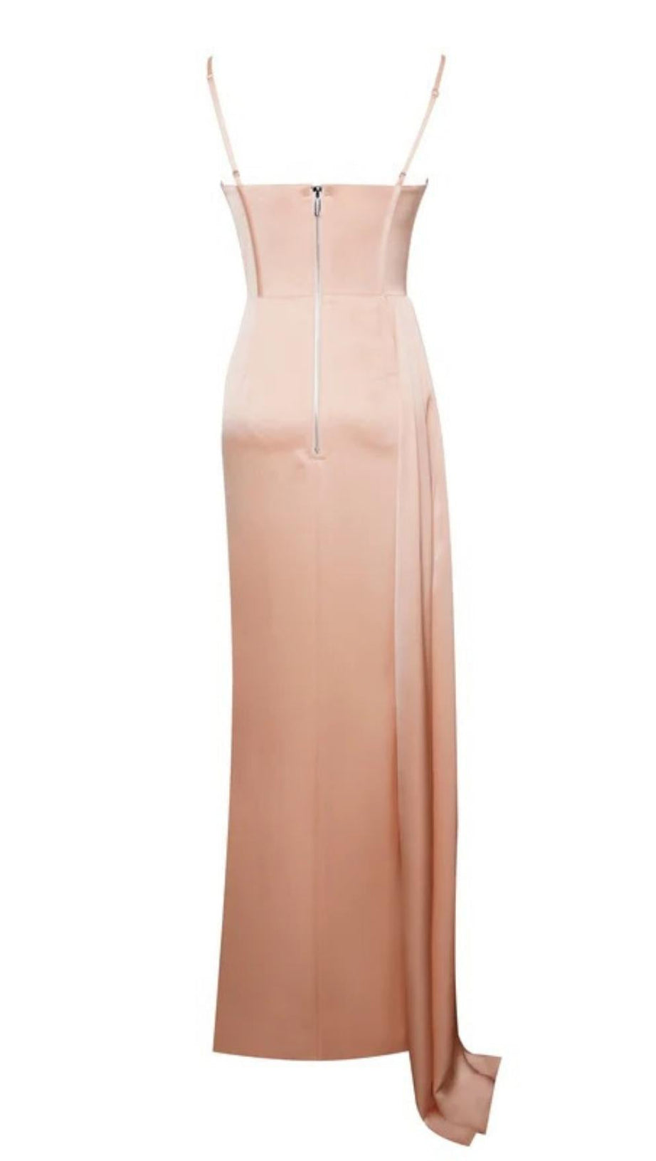 SATIN BACKLESS MINI DRESS IN PINK