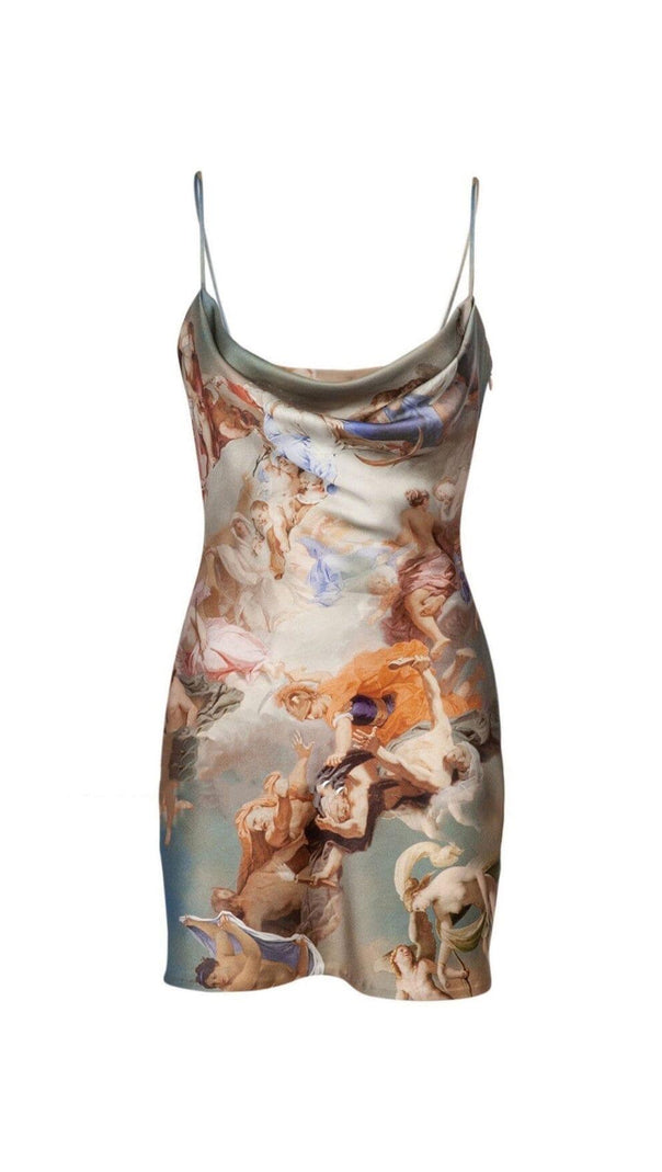 AIIZIE SPAGHETTI PRINTED MINI DRESS - product image