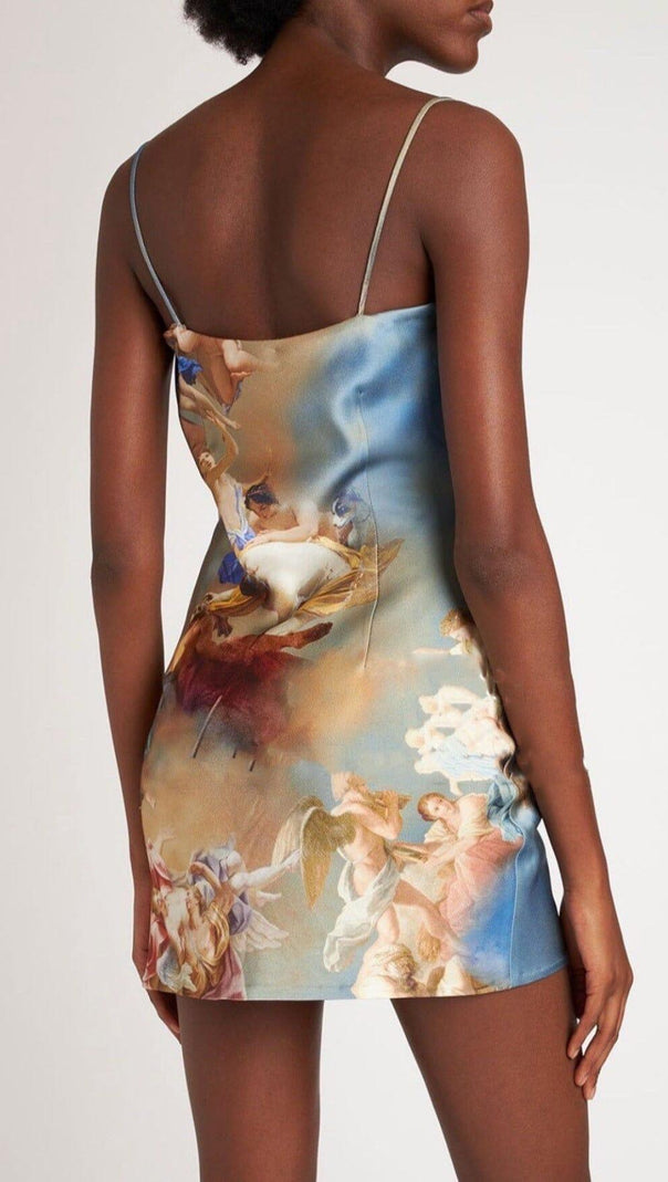 AIIZIE SPAGHETTI PRINTED MINI DRESS - product image