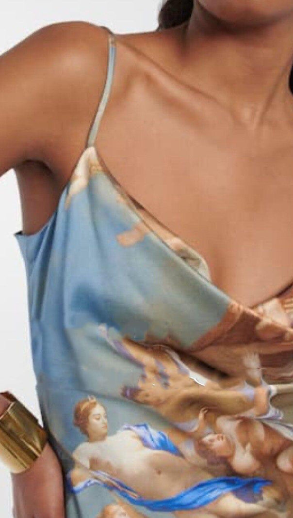 AIIZIE SPAGHETTI PRINTED MINI DRESS - product image