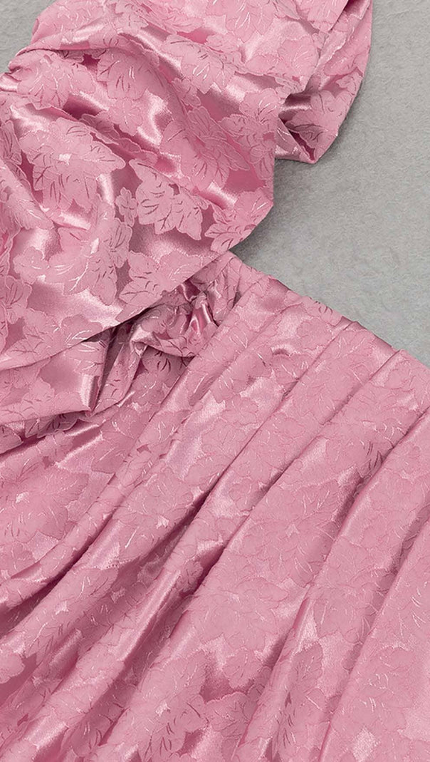 AIIZIE STRAP RUFFLE RUCHED MINI DRESS IN PINK - product image