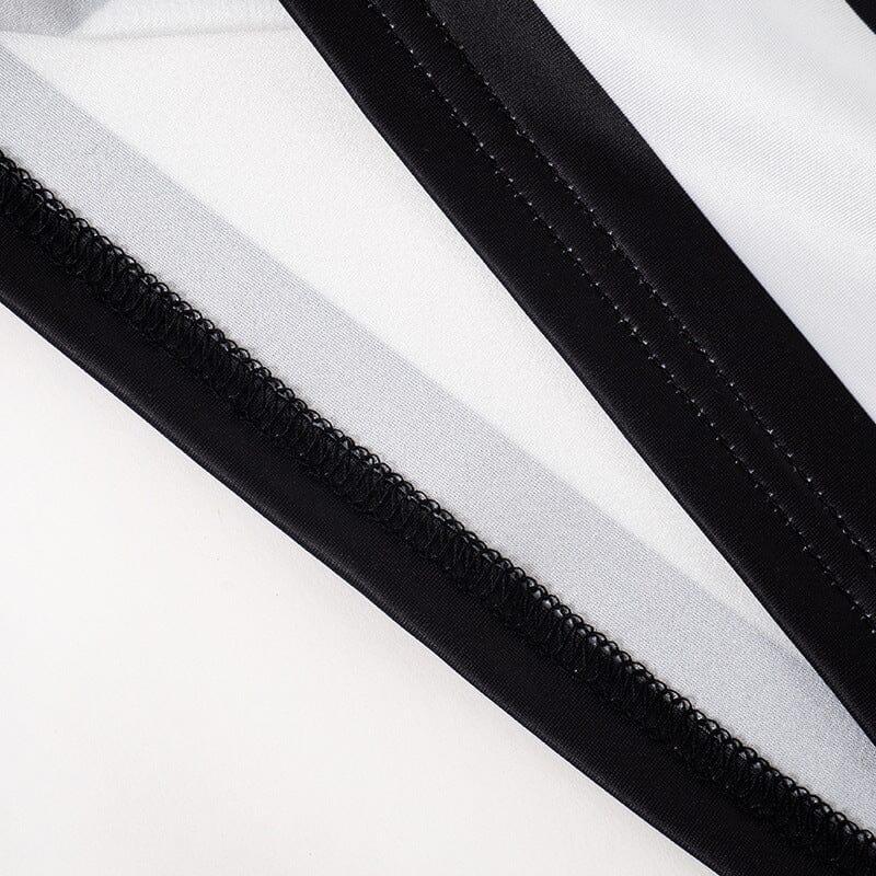 GESTREIFTES TRÄGERLOSES MINIKLEID