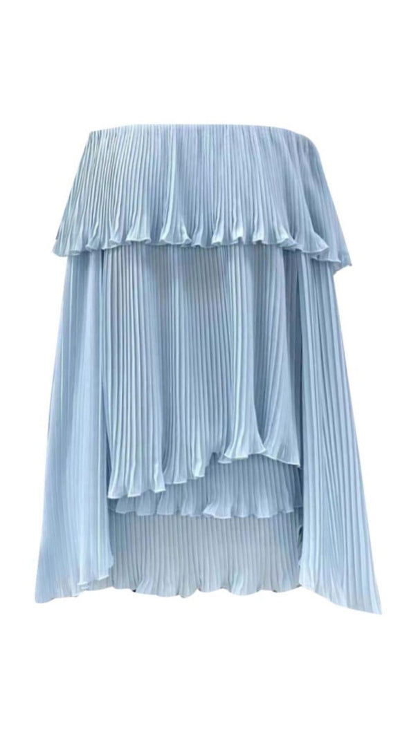 AIIZIE TIERED OFF-SHOULDER TWO PIECE SET IN BLUE - product image