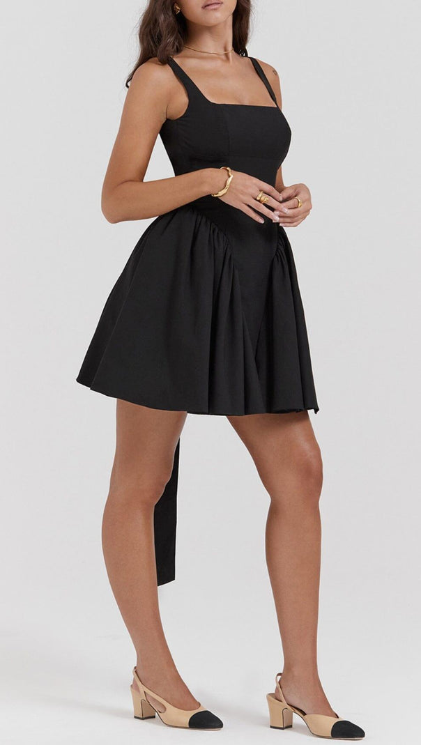 AIIZIE BLACK BOW MINI DRESS - product image