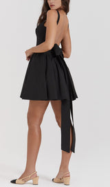 BLACK BOW MINI DRESS