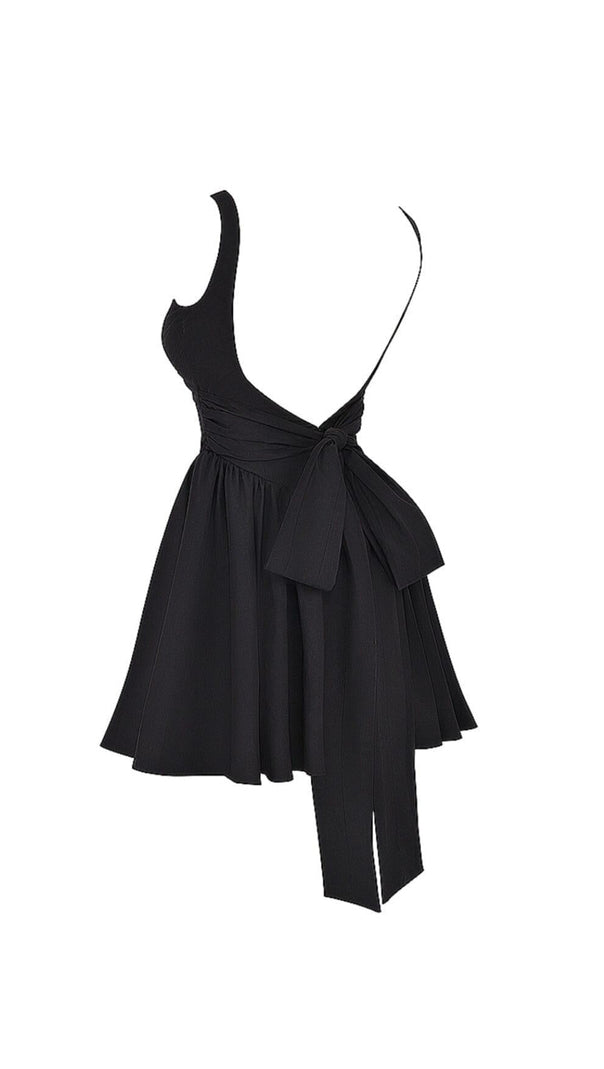 AIIZIE BLACK BOW MINI DRESS - product image