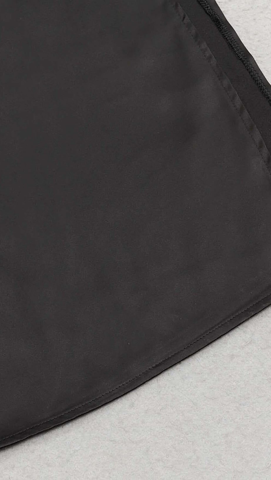 CUT OUT FRONT SATIN CAMI MIDI DRESS IN BLACK