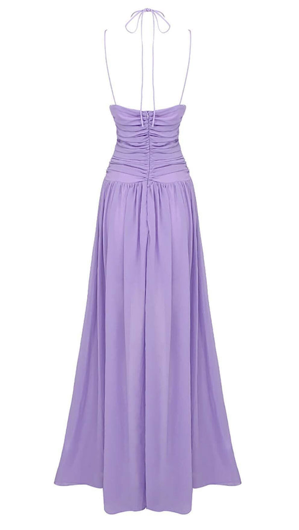 AIIZIE CUTOUT TULLE MAXI DRESS IN LIGHT PURPLE - product image