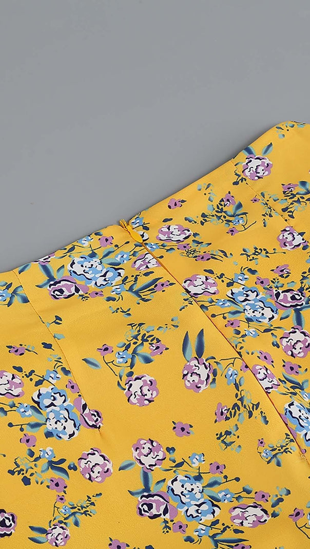 AIIZIE FLORAL DESIGN TWO PIECE SET IN YELLOW - product image