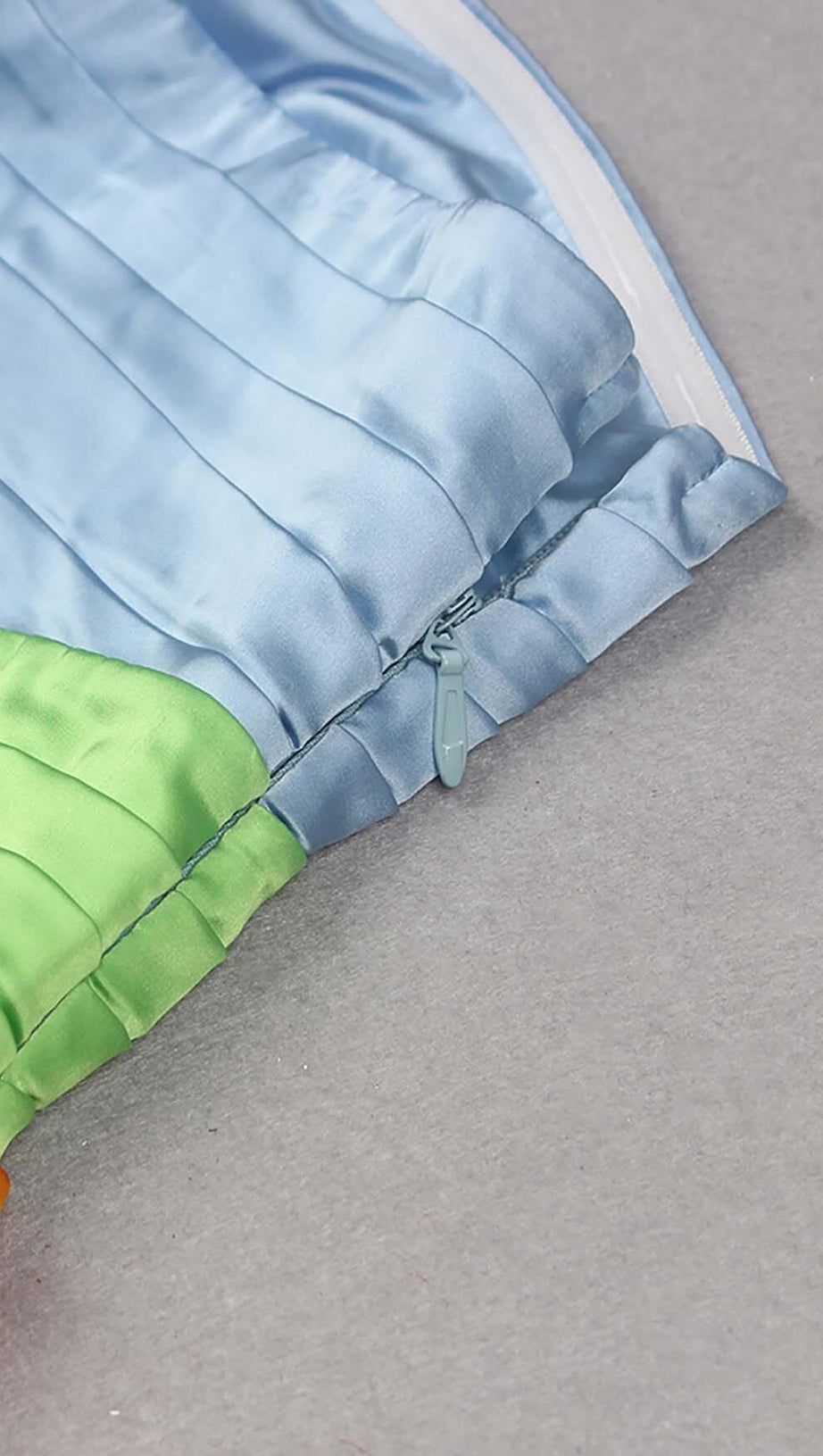 FLOWER-DETAILED SILK MINI DRESS IN MULTI