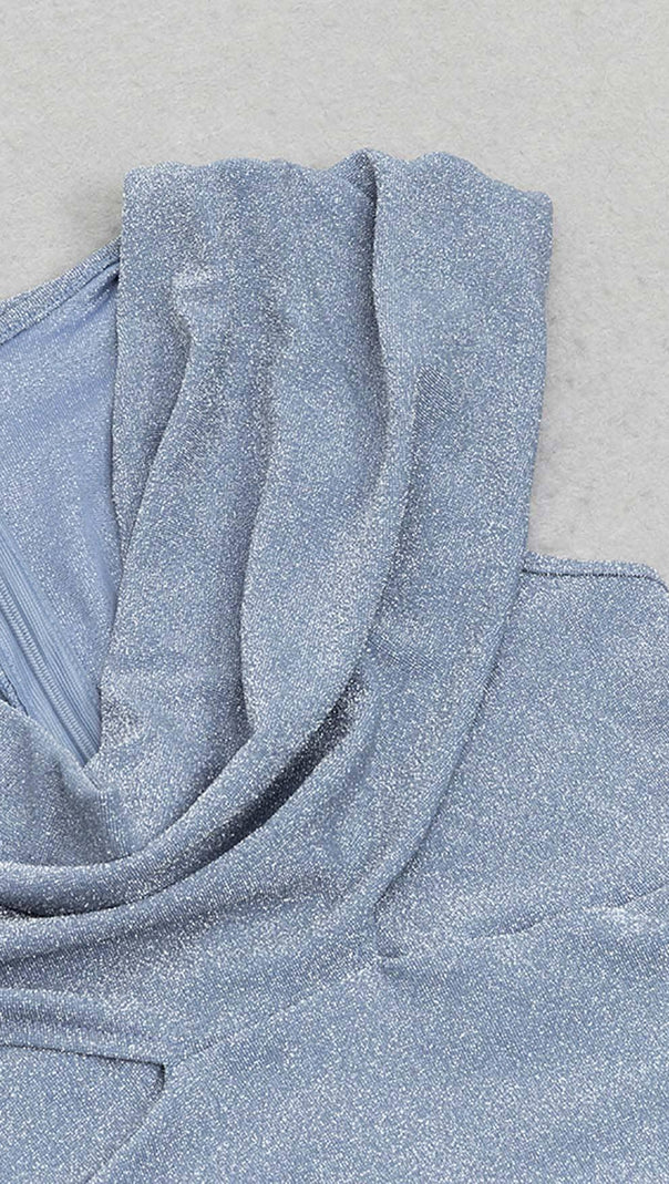 AIIZIE FRONT DRAPED MERMAID DRESS IN BLUE - product image