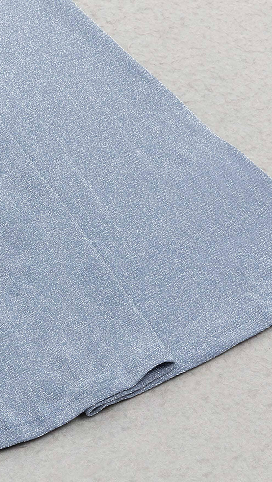 FRONT DRAPED MERMAID DRESS IN BLUE