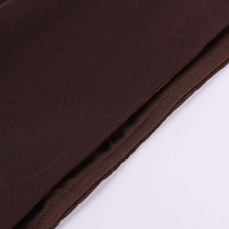 GONNA MIDI AVVOLGENTE CON FIANCHI MARRONE