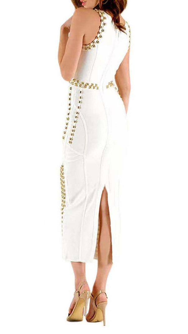 AIIZIE GOLD ACCENT BANDAGE MAXI DRESS - product image