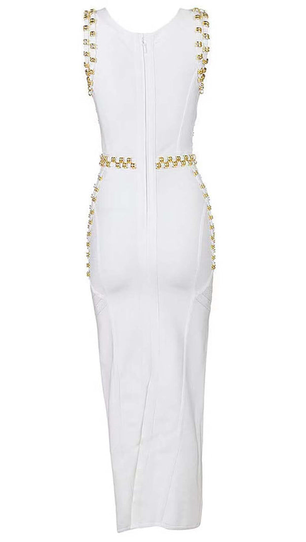 AIIZIE GOLD ACCENT BANDAGE MAXI DRESS - product image