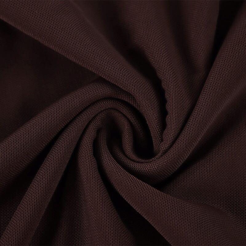 GONNA MIDI AVVOLGENTE CON FIANCHI MARRONE