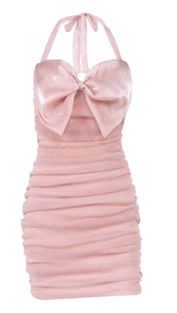 AIIZIE HALTER WAIST-TIGHTENING CORSET DRESS IN PINK - product image