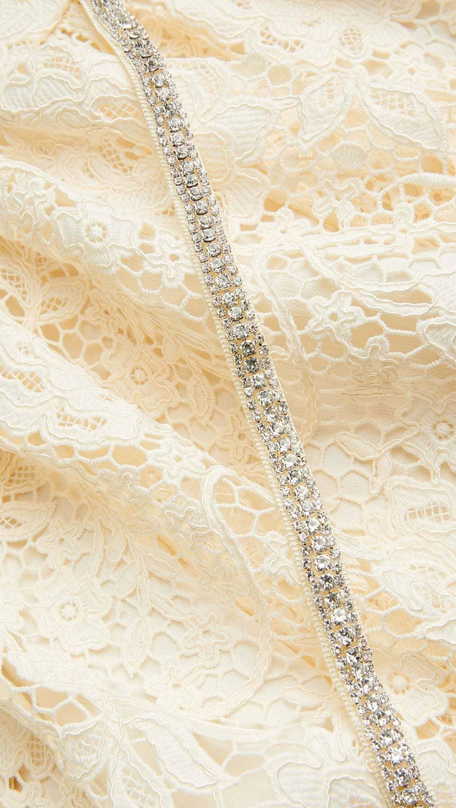 LACE BOW MINI DRESS IN CREAM YELLOW