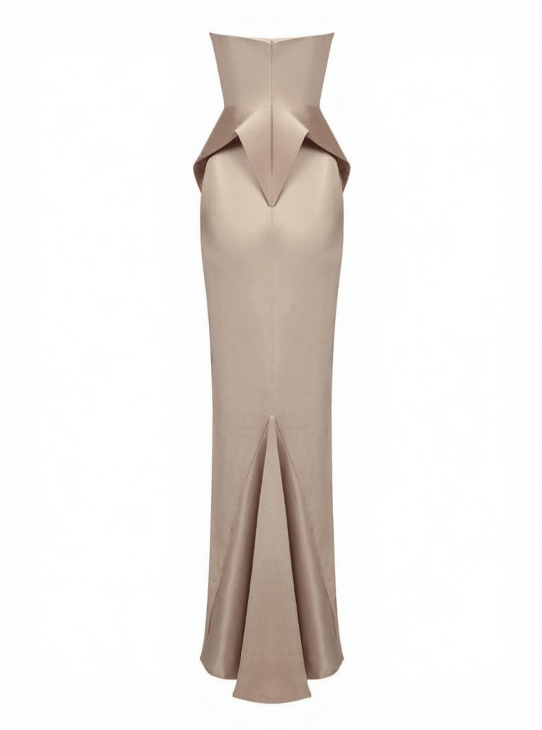 AIIZIE MAXIMA STRAPLESS SATIN MAXI DRESS - product image