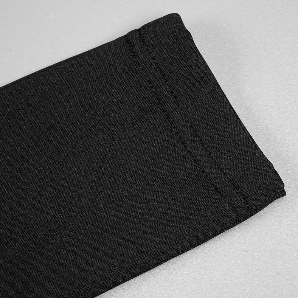 AIIZIE LONG SLEEVE EMBELLISHED MAXI DRESS IN BLACK - product image
