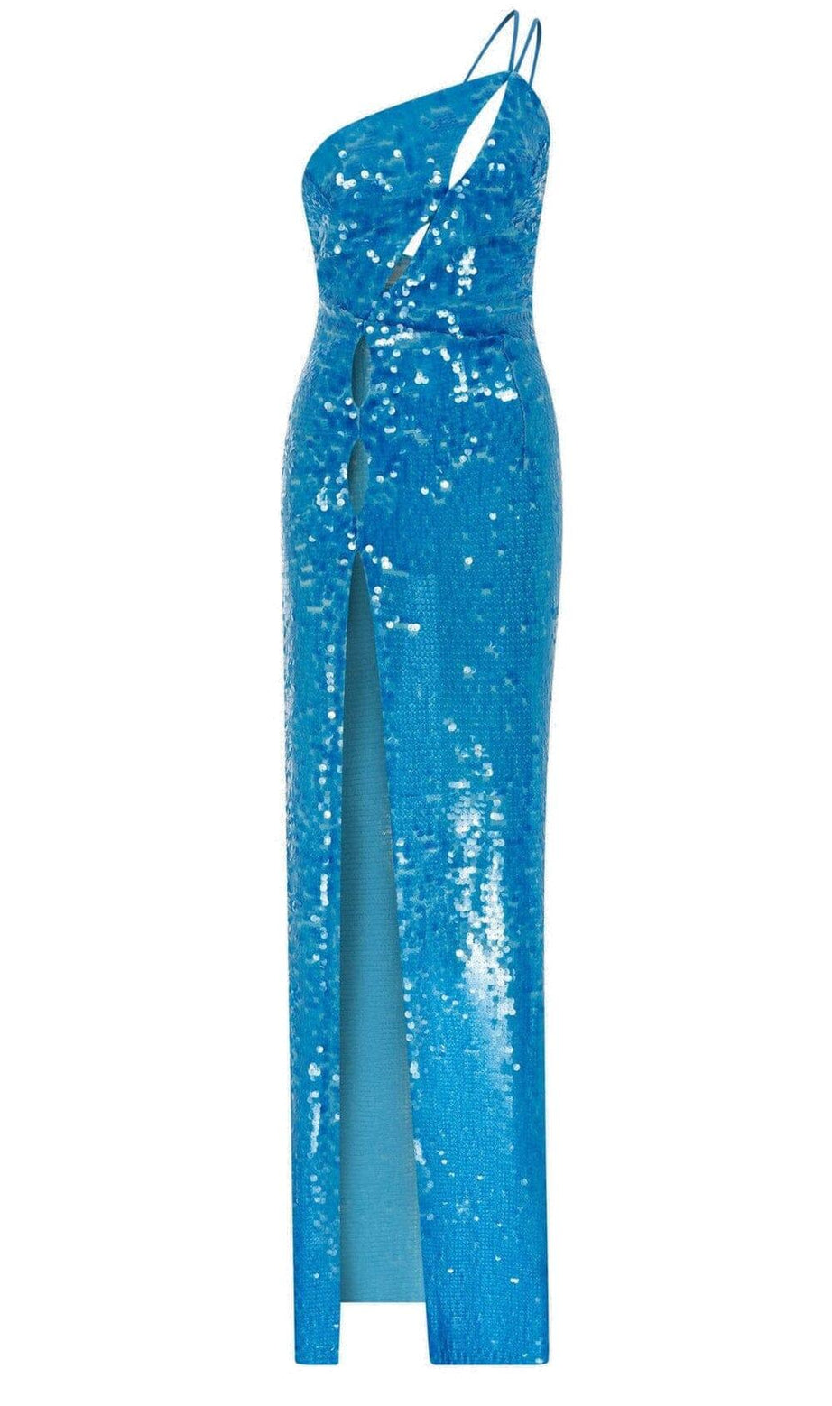 ONE SHOULDER SEQUIN MAXI DRESS