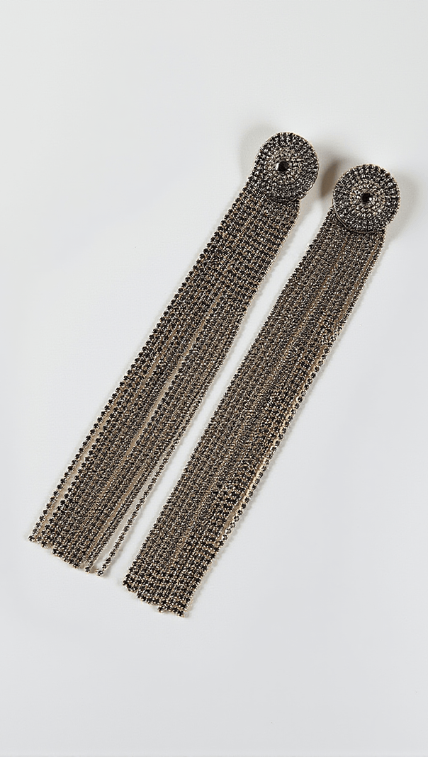 AIIZIE NOLA MULTI DIAMANTE TASSEL EARRINGS - product image