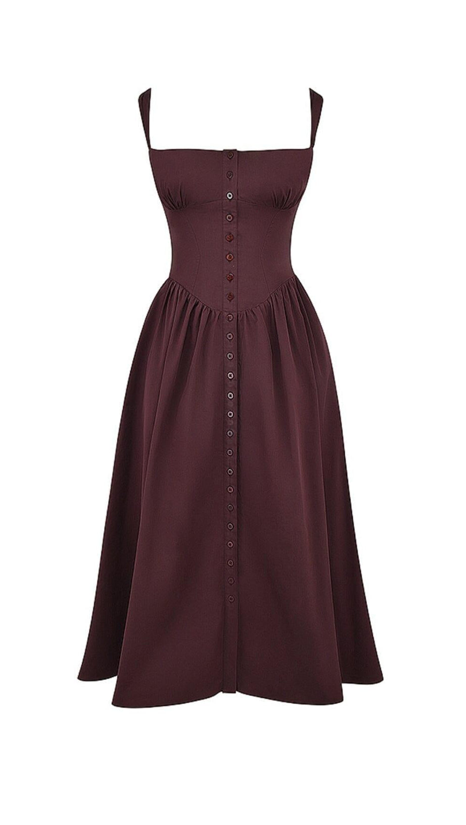 RICH BROWN MIDI SUNDRESS