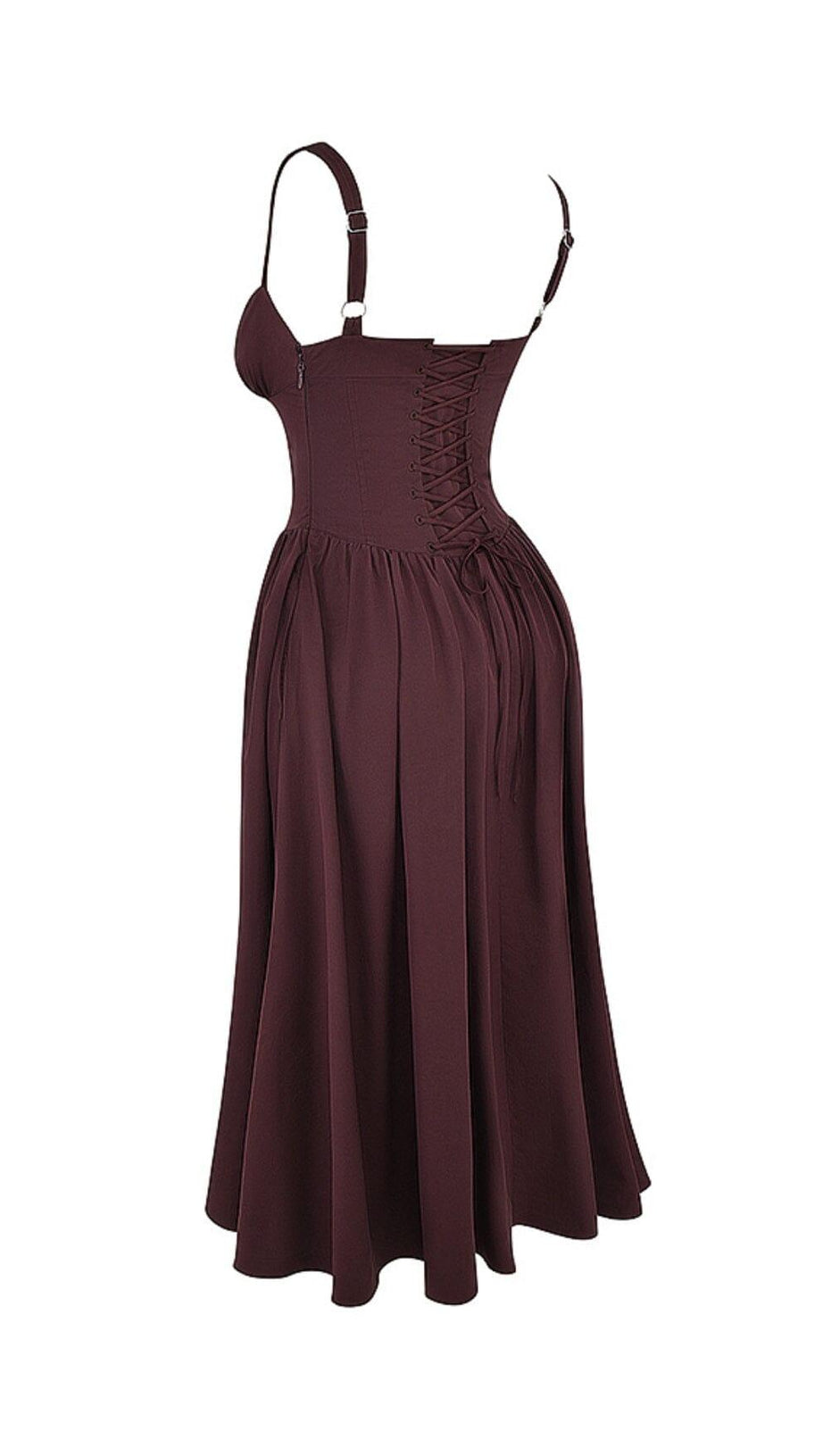 RICH BROWN MIDI SUNDRESS