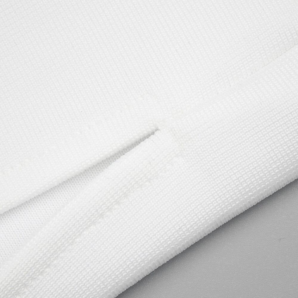 AIIZIE SCALLOPED MESH INSERT MAXI DRESS IN WHITE - product image