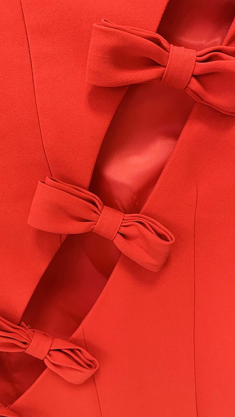 SIDE LACE UP BOW MINI DRESS IN RED