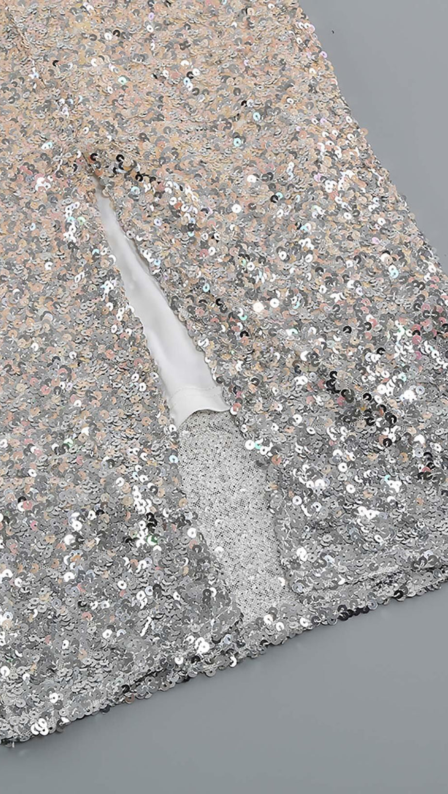 SPAGHETTI STRAP SEQUIN MIDI DRESS IN OMBRE PINK