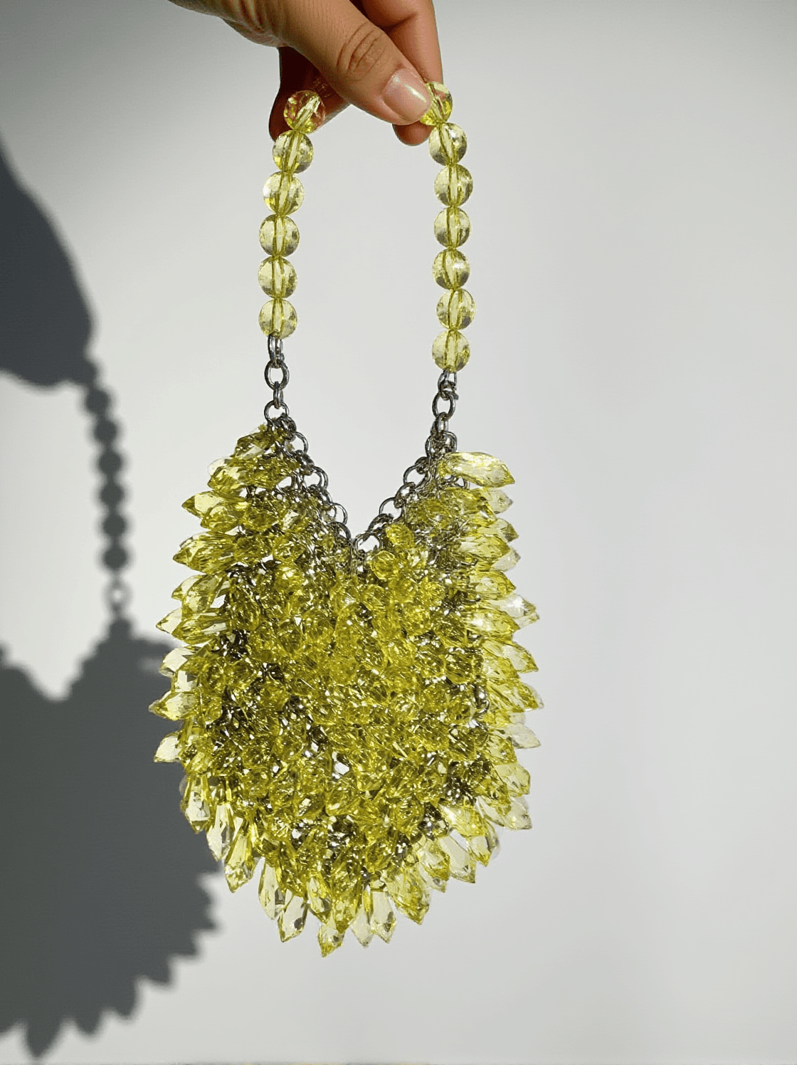 JAEL DRIP YELLOW RHINESTONE MINI CLUTCH