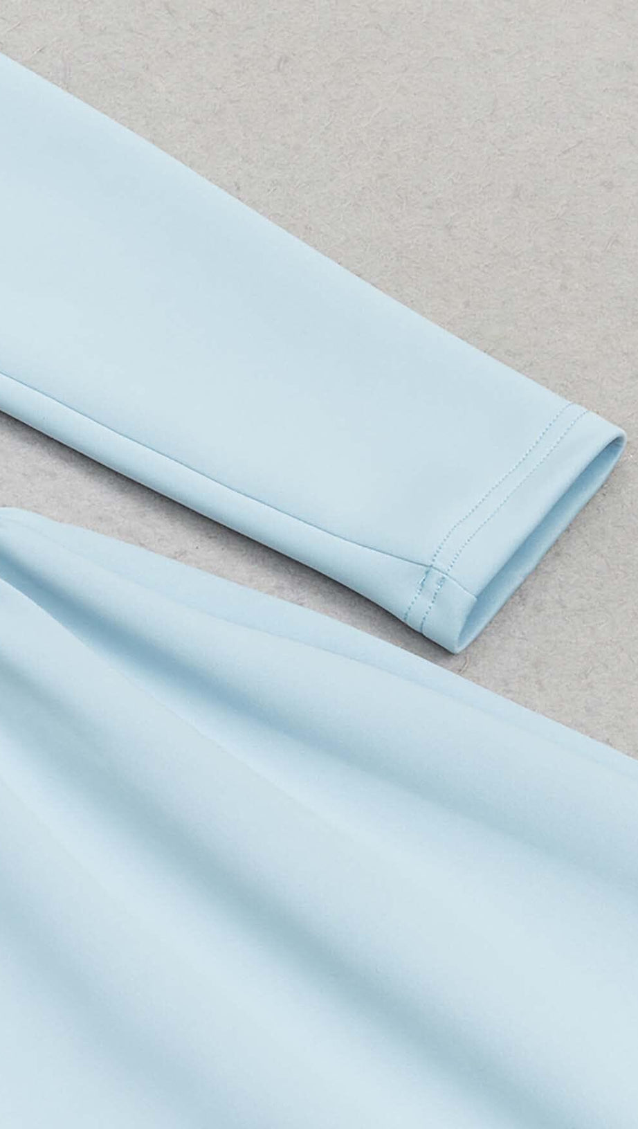 SQUARE NECK FLARED MIDI DRESS IN PASTEL BLUE