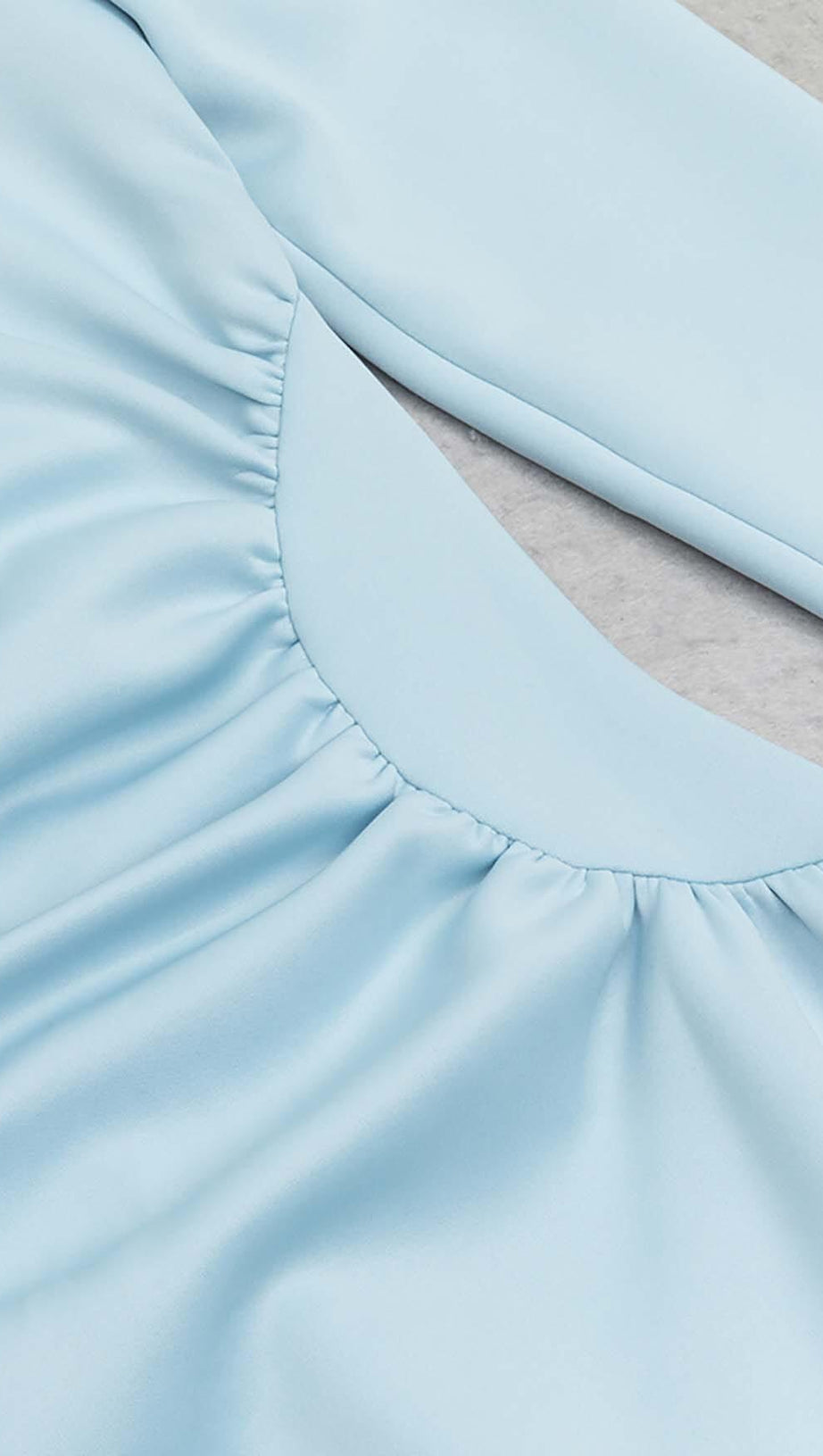 SQUARE NECK FLARED MIDI DRESS IN PASTEL BLUE