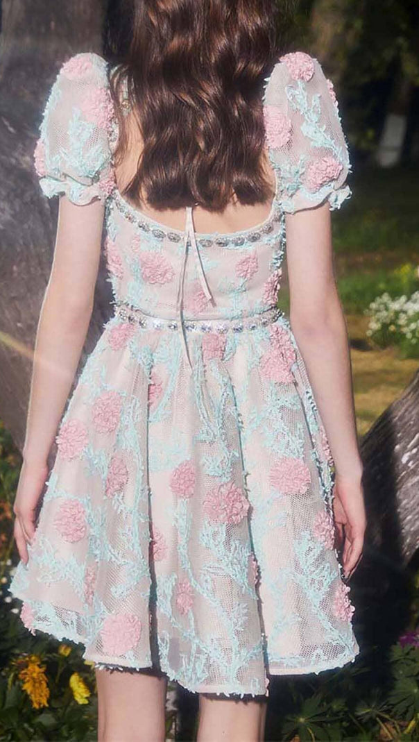 AIIZIE APPLIQUÉD LACE EMBROIDERED TWO PIECE IN BLUE - product image