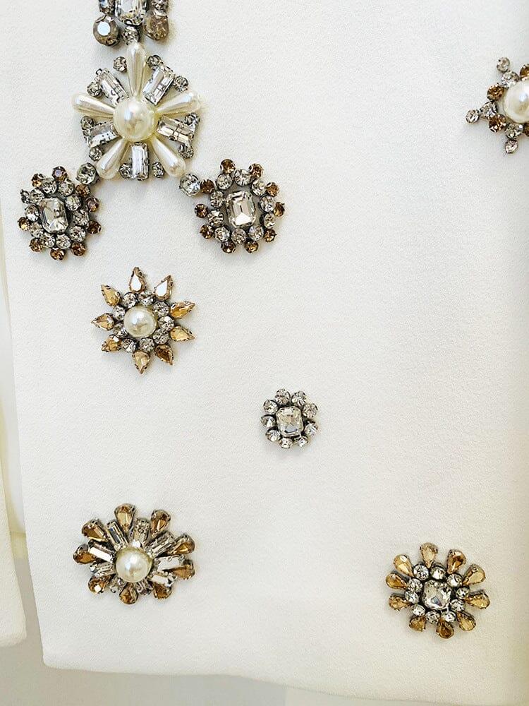 AIIZIE EMBELLISHED BEADED JACKET SET IN WHITE - product image