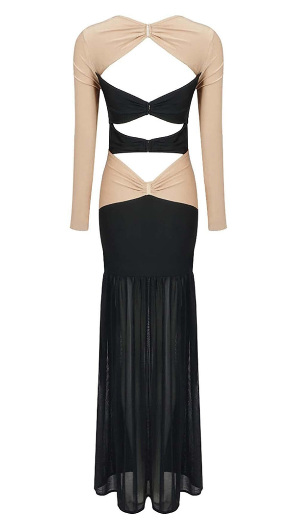 AIIZIE EMBELLISHED CUTOUT MAXI DRESS IN SEMI - product image