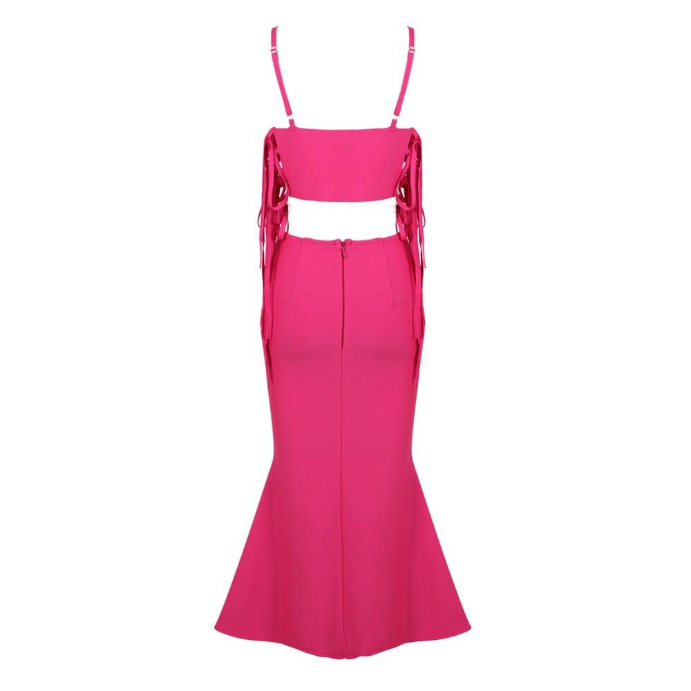 AIIZIE FEATHER CUTOUT BANDAGE DRESS - product image