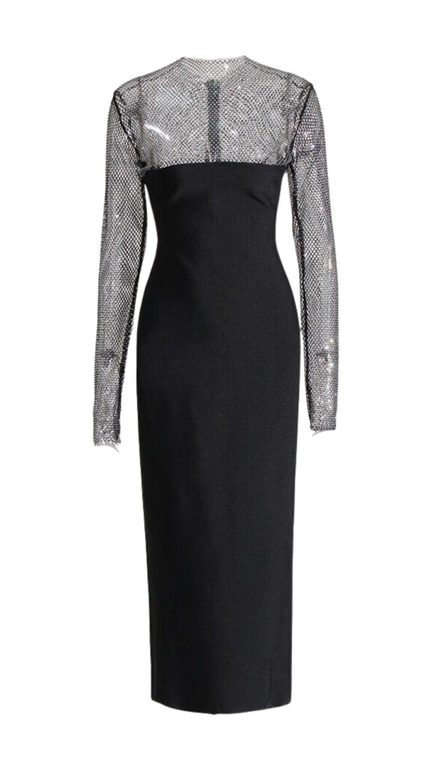 AIIZIE FISHING NET IRON DRILL BANDAGE DRESS - product image