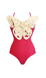 3D BUTTERFLY GRADIENT ONE PIECE SWIMSUIT