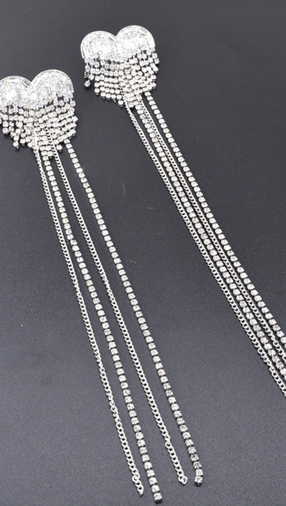 HEART TASSEL EARRINGS