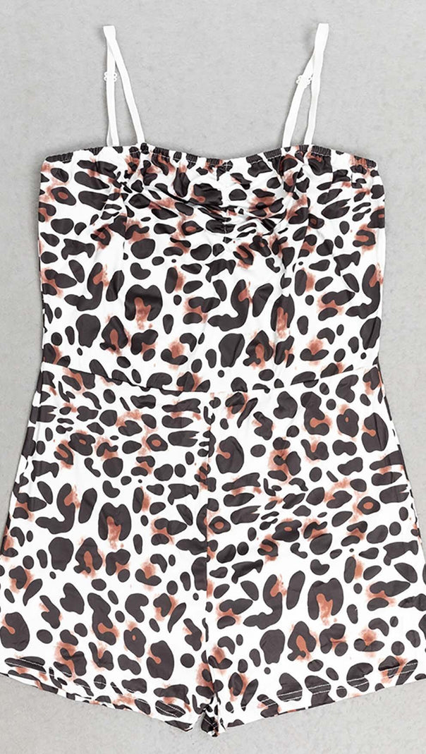 AIIZIE LEOPARD MESH MAXI DRESS IN WHITE - product image