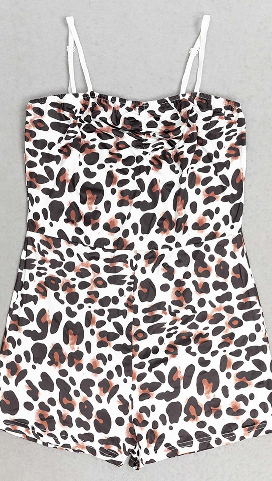 LEOPARD MESH MAXI DRESS IN WHITE