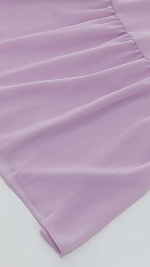 AIIZIE LONG SLEEVE RUFFLE MAXI DRESS IN LILAC - product image