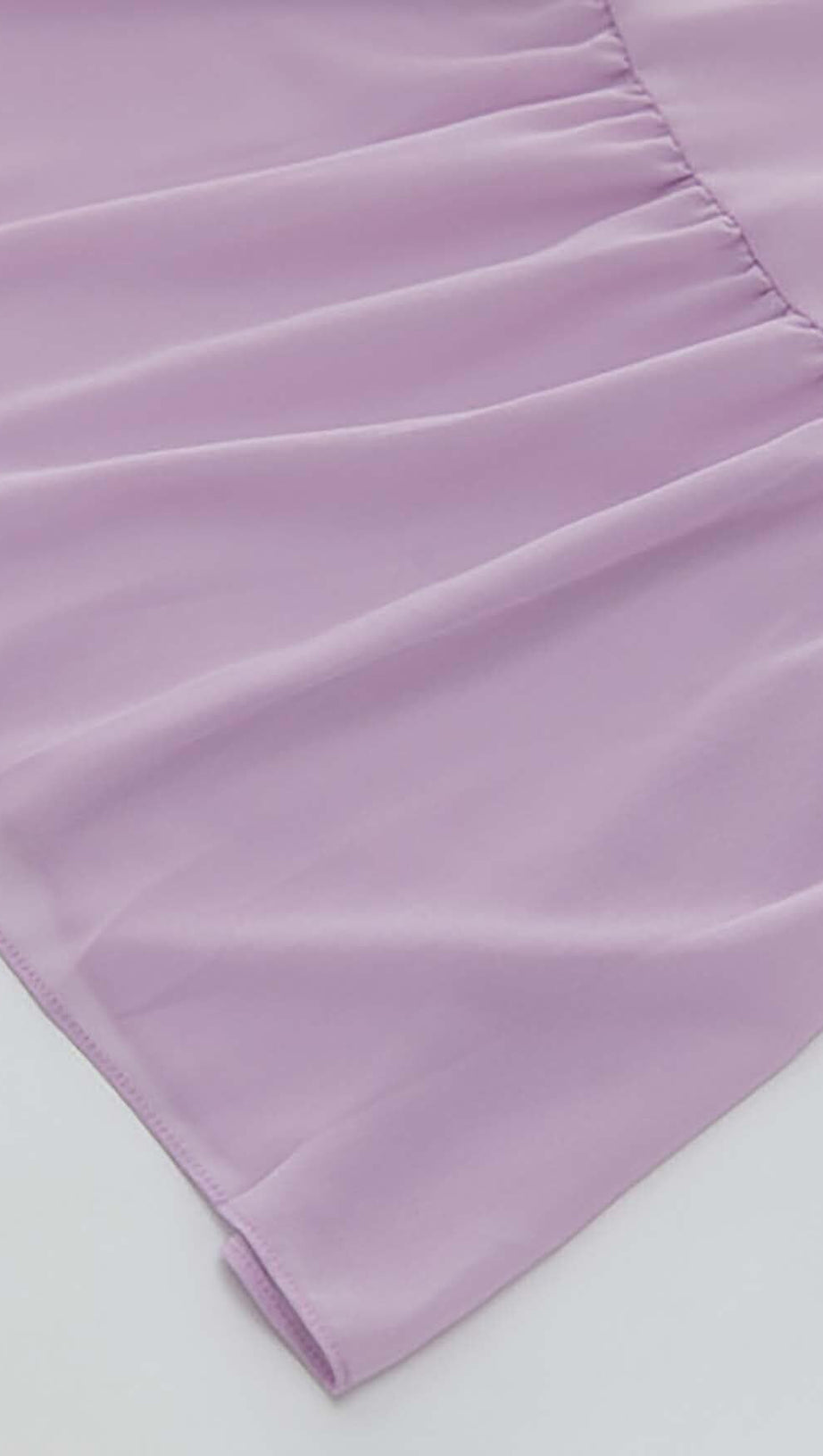 LONG SLEEVE RUFFLE MAXI DRESS IN LILAC