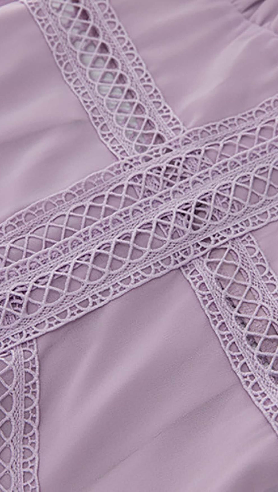 LONG SLEEVE RUFFLE MAXI DRESS IN LILAC