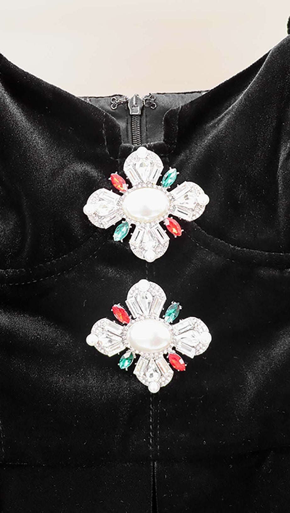 PUFF SLEEVE VELVET MINI DRESS IN BLACK