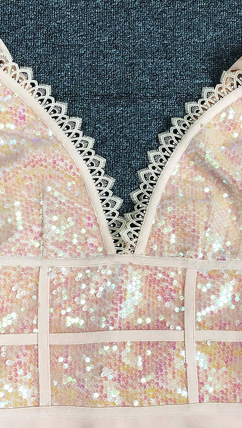 SEQUIN IRREGULAR MIDI DRESS IN PINK