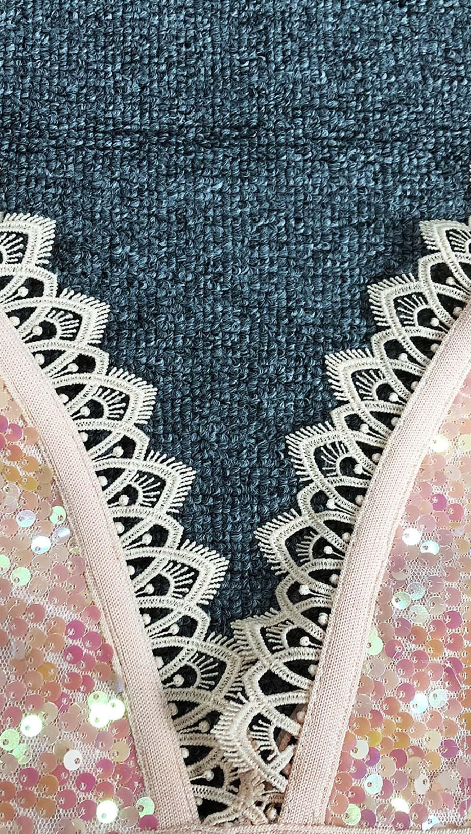 SEQUIN IRREGULAR MIDI DRESS IN PINK